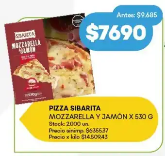 Super MAMI Pizza sibarita mozzarella y jamón oferta