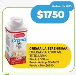 Super MAMI Crema la serenisima culinaria tetrabrik oferta