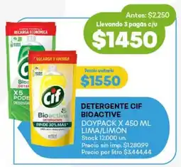 Super MAMI Detergente cif bioactive doypack lima/limón oferta