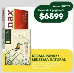 Super MAMI Resma punax/ ledesma natural A4 oferta