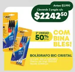 Super MAMI Bolígrafo bic cristal azul/negro oferta