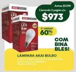 Super MAMI Lámpara akai bulbo a60 classic e27 cálida/fría oferta