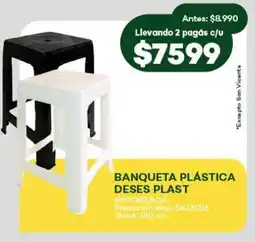 Super MAMI Banqueta plástica deses plast reforzada oferta