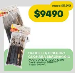 Super MAMI Cuchillo/tenedor/ cuchara simonaggio mango plástico oferta