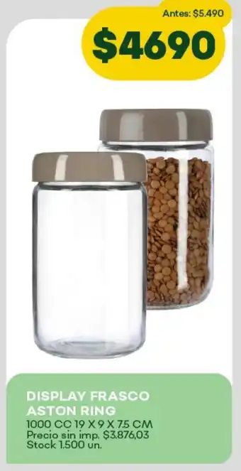 Super MAMI Display frasco aston ring oferta