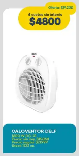 Super MAMI Caloventor delf 1800 W DC-01 oferta