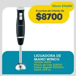 Super MAMI Licuadora de mano winco 1000w wi1011 oferta