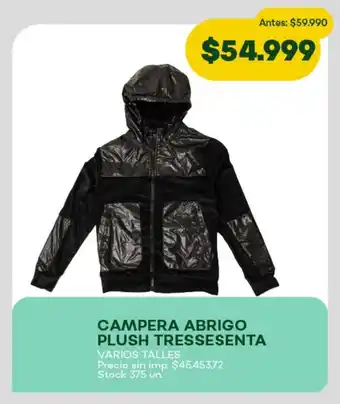 Super MAMI Campera abrigo plush tressesenta varios talles oferta