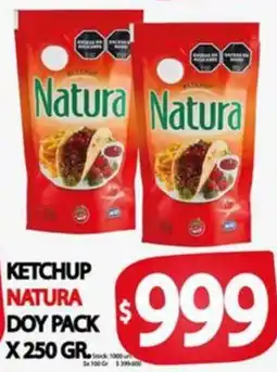 Supermercados Becerra Ketchup natura doy pack oferta