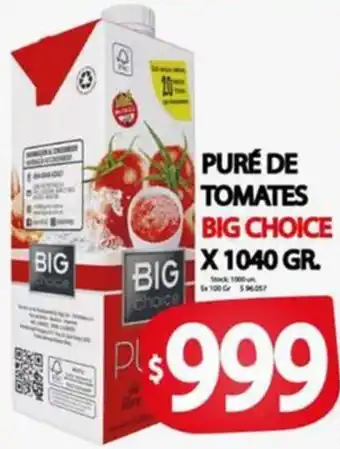 Supermercados Becerra Puré de tomates big choice oferta