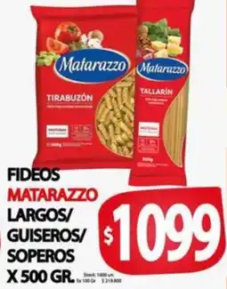 Supermercados Becerra Fideos matarazzo largos / guiseros / soperos oferta