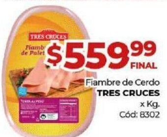 Diarco Tres Cruces Fiambre de Cerdo x kg oferta