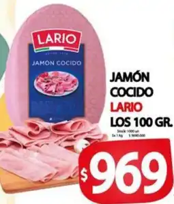 Supermercados Becerra Jamón cocido lario los oferta