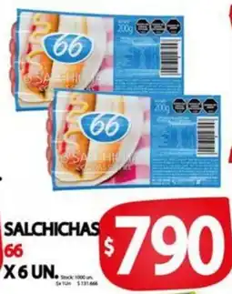 Supermercados Becerra Salchichas 66 oferta