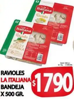 Supermercados Becerra Ravioles la italiana bandeja oferta