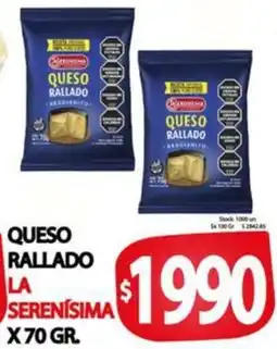 Supermercados Becerra Queso rallado la serenisima oferta