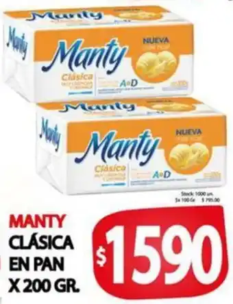 Supermercados Becerra Manty Clásica en pan oferta
