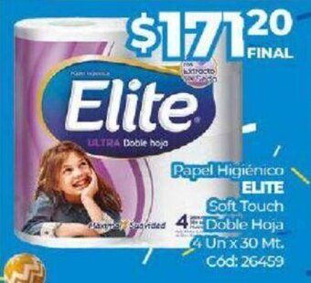 Diarco Elite Papel Higienico Soft Touch Doble Hoja 4un x 30mt oferta