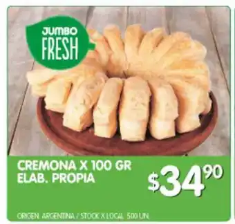 Jumbo Jumbo Fresh Cremona Elab. Propia x 100gr oferta