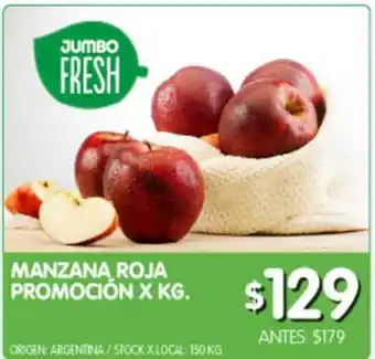 Jumbo Jumbo Fresh Manzana Roja Promoción x Kg. oferta