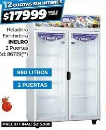 Diarco Inelro Heladera Exhibidora 2 Puertas oferta
