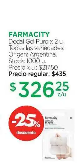 Farmacity Farmacity Dedal Gel Puro Todas las variedades x 2u. oferta