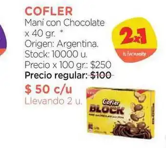 Farmacity Cofler Mani con Chocolate x 40gr. oferta
