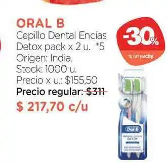 Farmacity Oral B Cepillo Dental Encias Detox Pack x 2u oferta