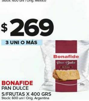 Carrefour Pan dulce bonafide oferta