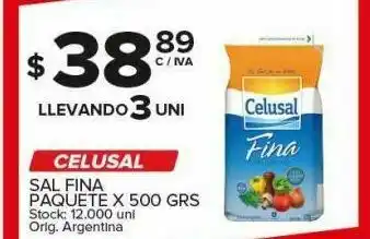 Carrefour Maxi Sal fina paquete x 500 gr celusal oferta