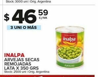 Carrefour Maxi Arvejas secas remojadas inalpa oferta