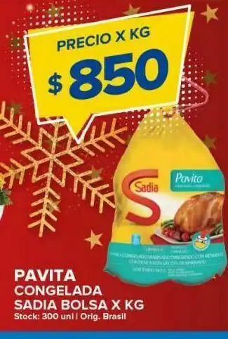 Carrefour Maxi Pavita congelada sadia bolsa x kg oferta