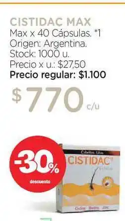 Farmacity Cistidac Max Max x 40 Cápsulas oferta
