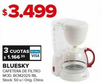 Carrefour Cafetera bluesky oferta