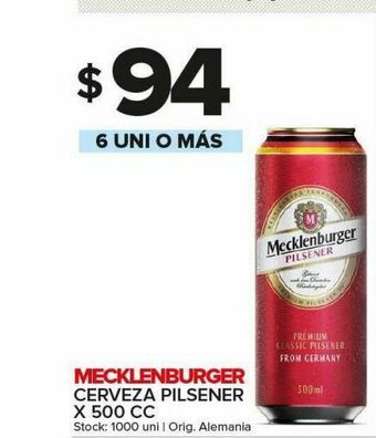 Carrefour Cerveza mecklenburger oferta
