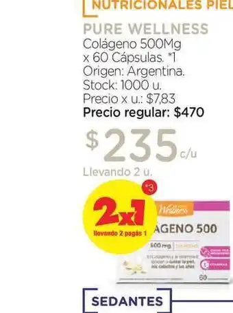 Pure Wellness Colágeno 500mg x 60 Cápsulas