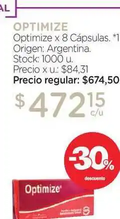 Optimize Optimize x 8 Cápsulas