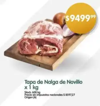 Supermercados Buenos Días Tapa de Nalga de Novillo oferta