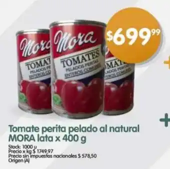 Supermercados Buenos Días Tomate perita pelado al natural MORA lata oferta
