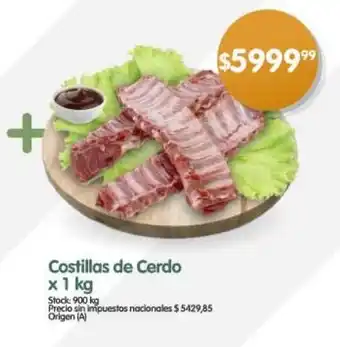 Supermercados Buenos Días Costillas de Cerdo oferta