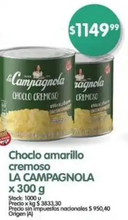 Supermercados Buenos Días Choclo amarillo cremoso LA CAMPAGNOLA oferta