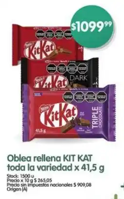 Supermercados Buenos Días Oblea rellena KIT KAT toda la variedad oferta