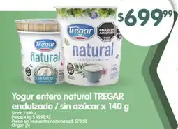 Supermercados Buenos Días Yogur entero natural TREGAR endulzado / sin azúcar oferta