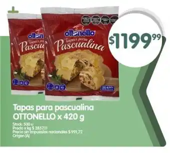 Supermercados Buenos Días Tapas para pascualina OTTONELLO oferta