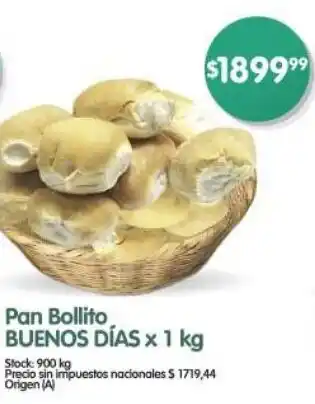 Supermercados Buenos Días Pan Bollito BUENOS DÍAS oferta