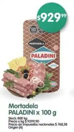 Supermercados Buenos Días Mortadela PALADINI oferta