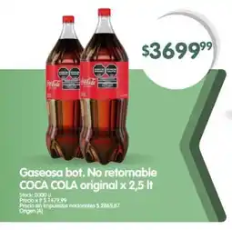 Supermercados Buenos Días Gaseosa bot. No retornable COCA-COLA original oferta