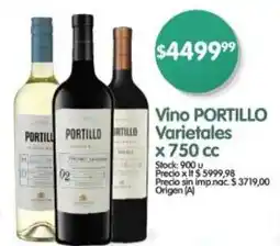 Supermercados Buenos Días Vino PORTILLO Varietales oferta
