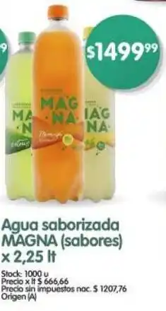 Supermercados Buenos Días Agua saborizada MAGNA sabores oferta