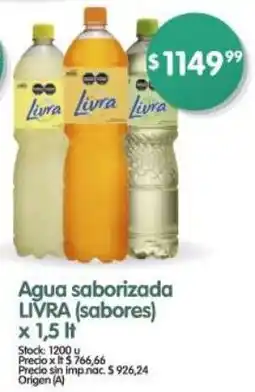 Supermercados Buenos Días Agua saborizada LIVRA sabores oferta